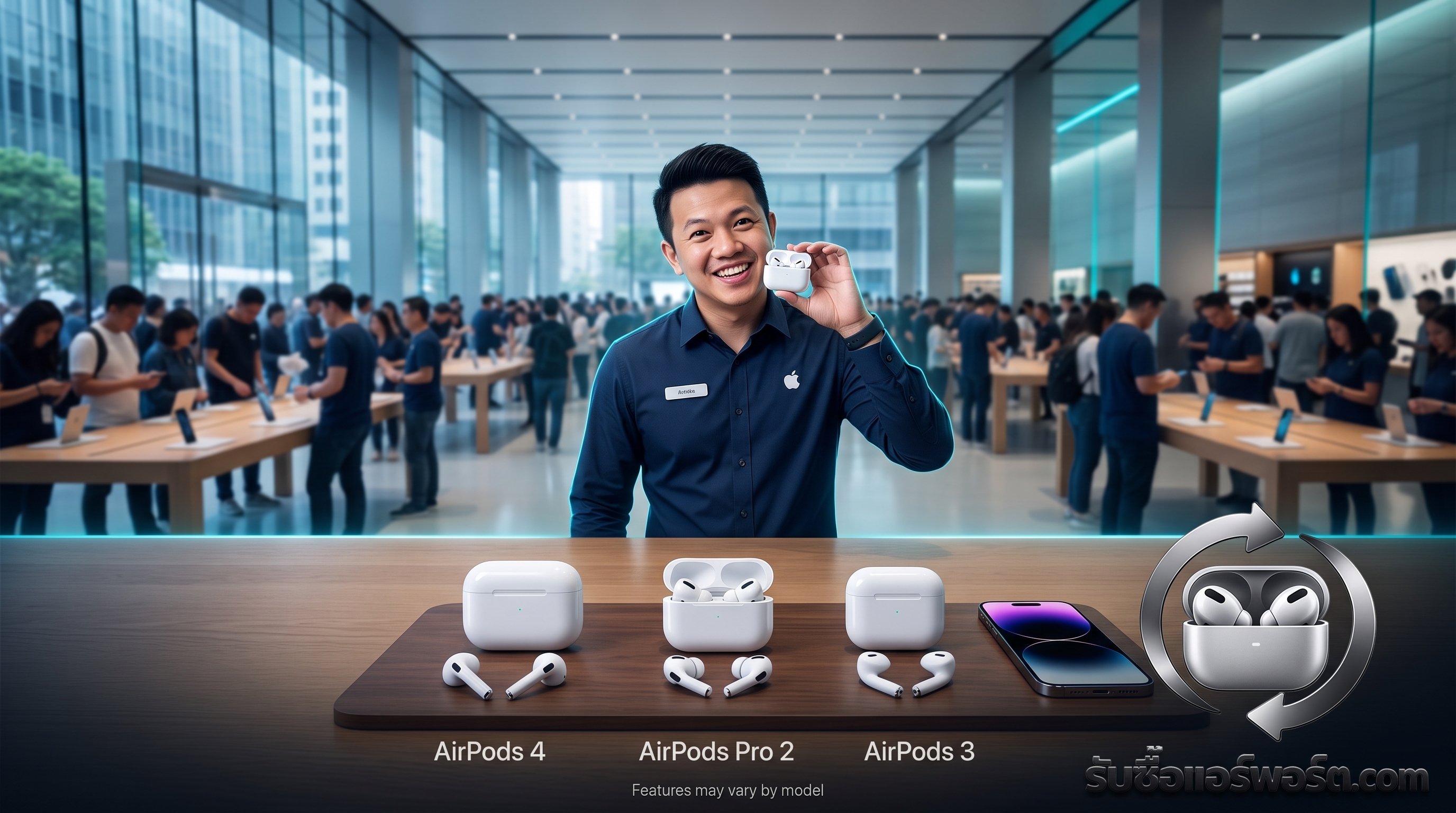 บริการรับซื้อแอร์พอร์ตราคาดี เปรียบเทียบ AirPods แต่ละรุ่นและเคสชาร์จ