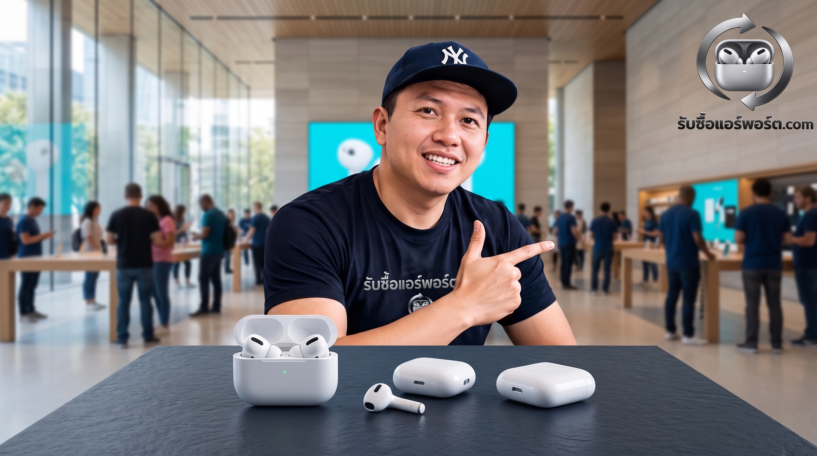 บริการรับซื้อแอร์พอร์ตเก่าและ AirPods มือสอง ทั้งแบบครบชุดและหูฟังแยกข้างพร้อมเคสชาร์จ