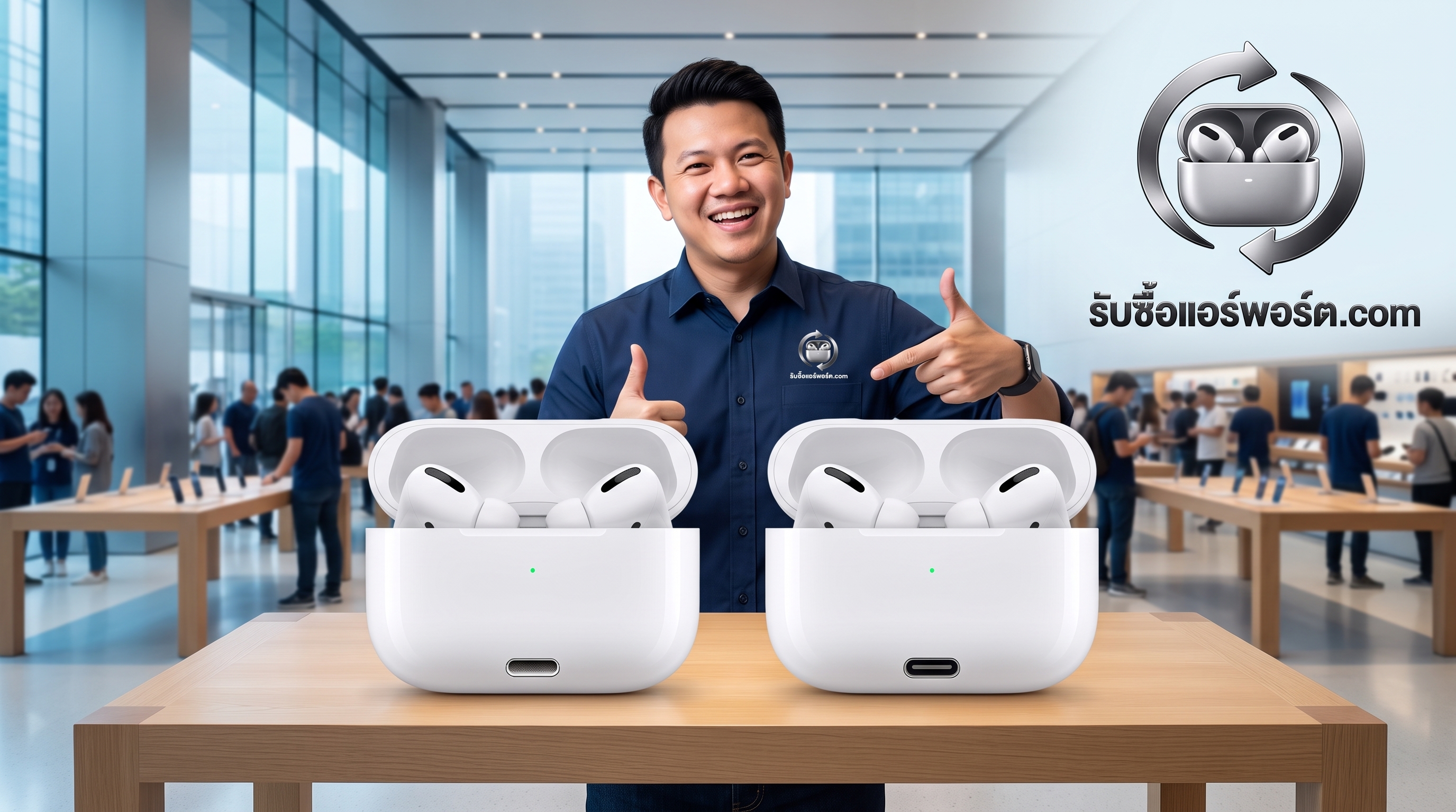 เปรียบเทียบเคสชาร์จ AirPods Pro 2 พอร์ต Lightning และ MagSafe USB-C สำหรับบริการรับซื้อแอร์พอร์ตมือสอง