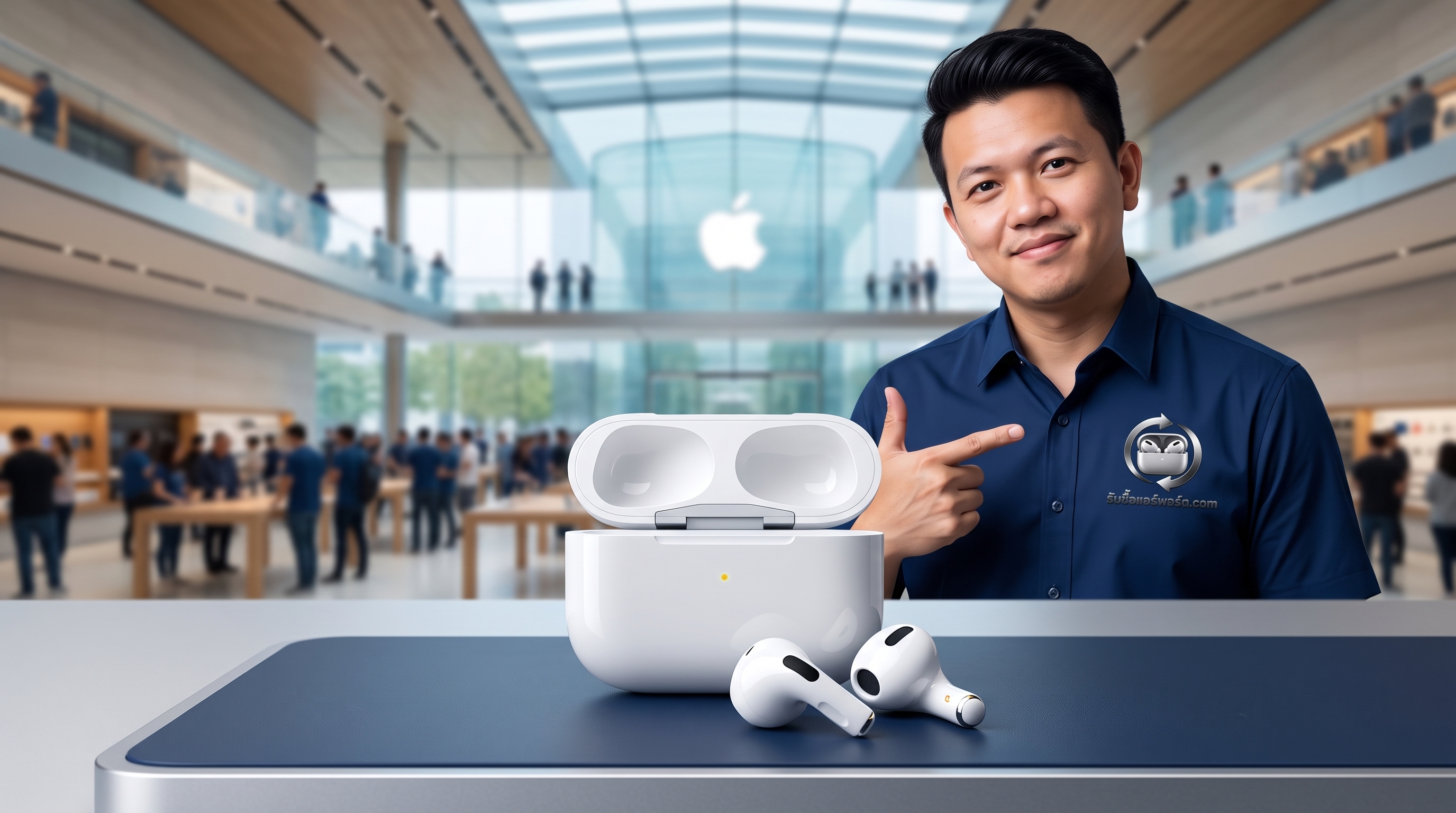 รับซื้อ AirPods (รุ่นที่ 3) พร้อมเคสชาร์จ MagSafe และ Lightning สภาพดีพร้อมกล่องอุปกรณ์ครบถ้วน